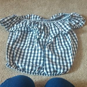 Black and White crop top